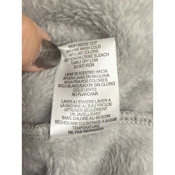 Disney Gray Pooh Fleece 1/4 zip Cropped shirt elastic waist cuffs Size Medium - Picture 8 of 9